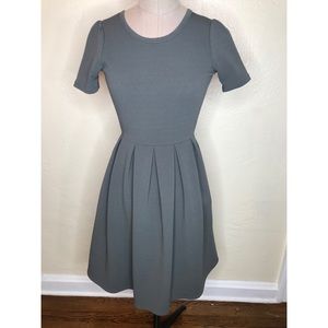 Solid Gray LuLaRoe Amelia dress size XXS